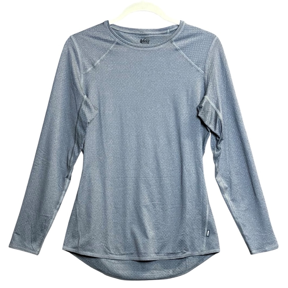 REI Co-op Lightweight Performance Base Layer Long Sleeve Top Gray Sz S Gorpcore